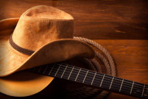 Cowboy hat and guitar